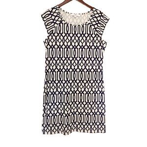 Jean-Pierre Klifa Paris Lilly Celtric Royal blue and white geometric pattern she
